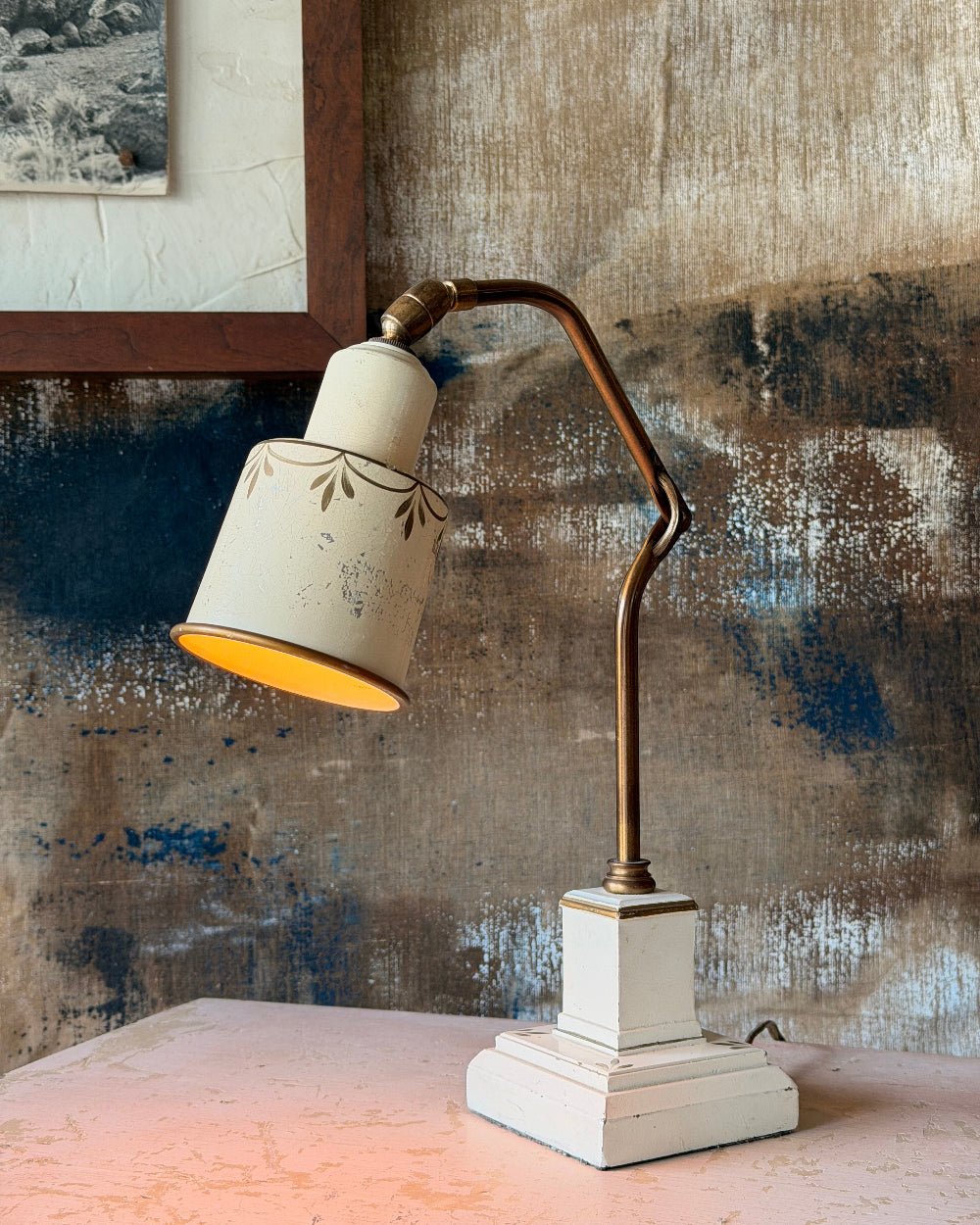 Vintage Tole Desk Lamp
