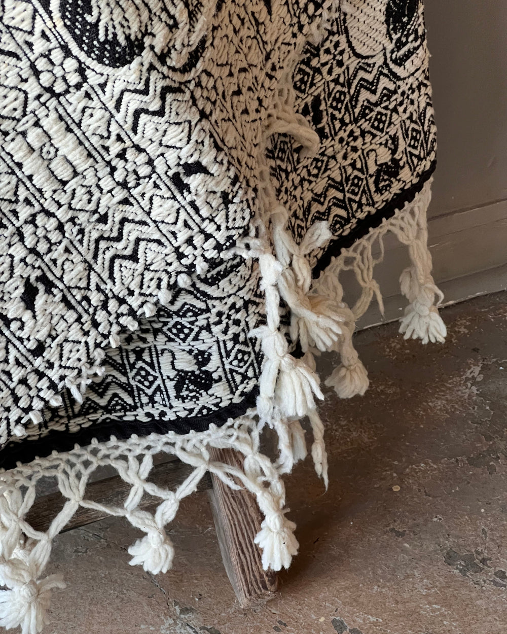 Antique Wool Jacquard Coverlet