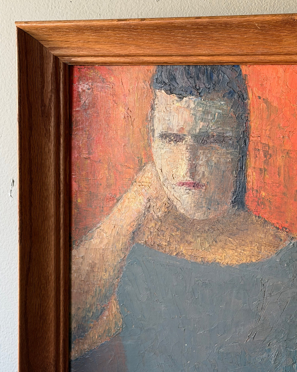 Portrait of Woman in Blue Dress