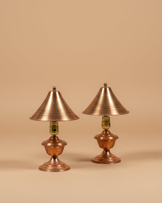 Small Copper Table Lamps