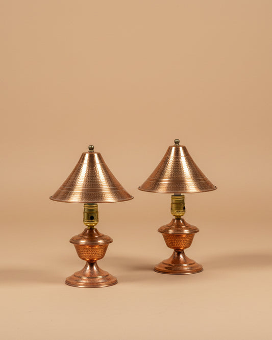 Small Copper Table Lamps