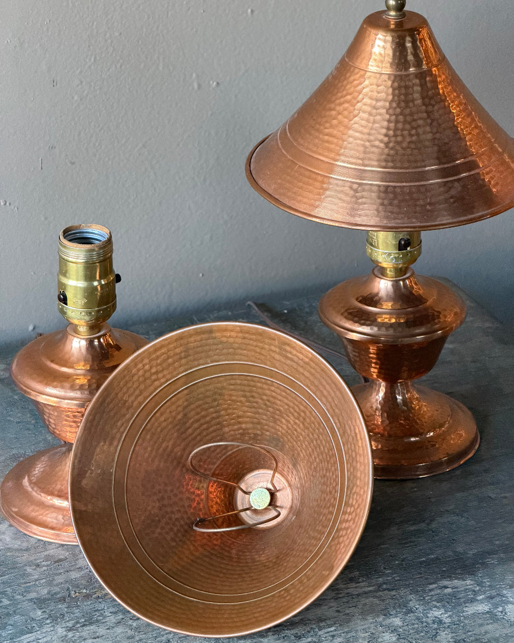 Small Copper Table Lamps
