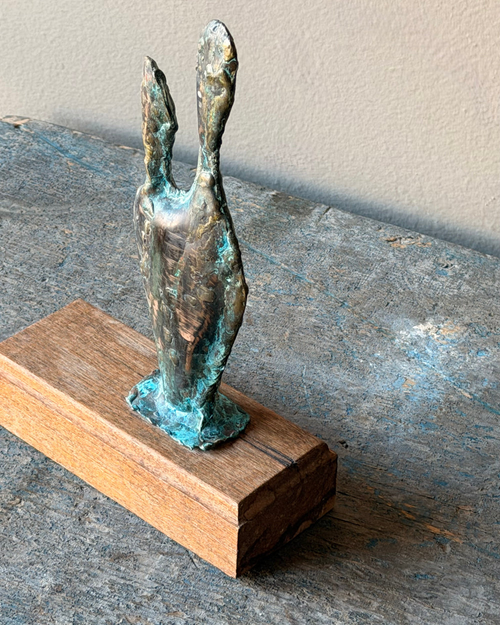 Abstract Copper Sculpture on Stand