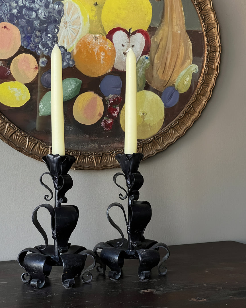 Wrought Iron Candlesticks