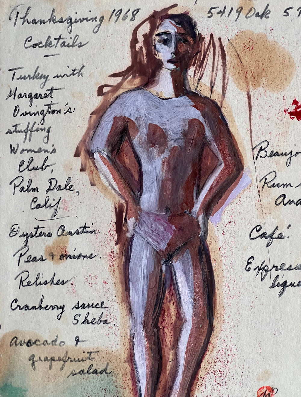 1968 Original Thanksgiving Menu