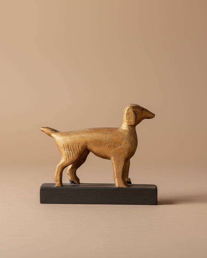 Small Carved Wood Dog