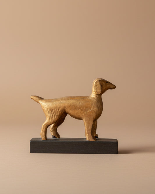 Small Carved Wood Dog