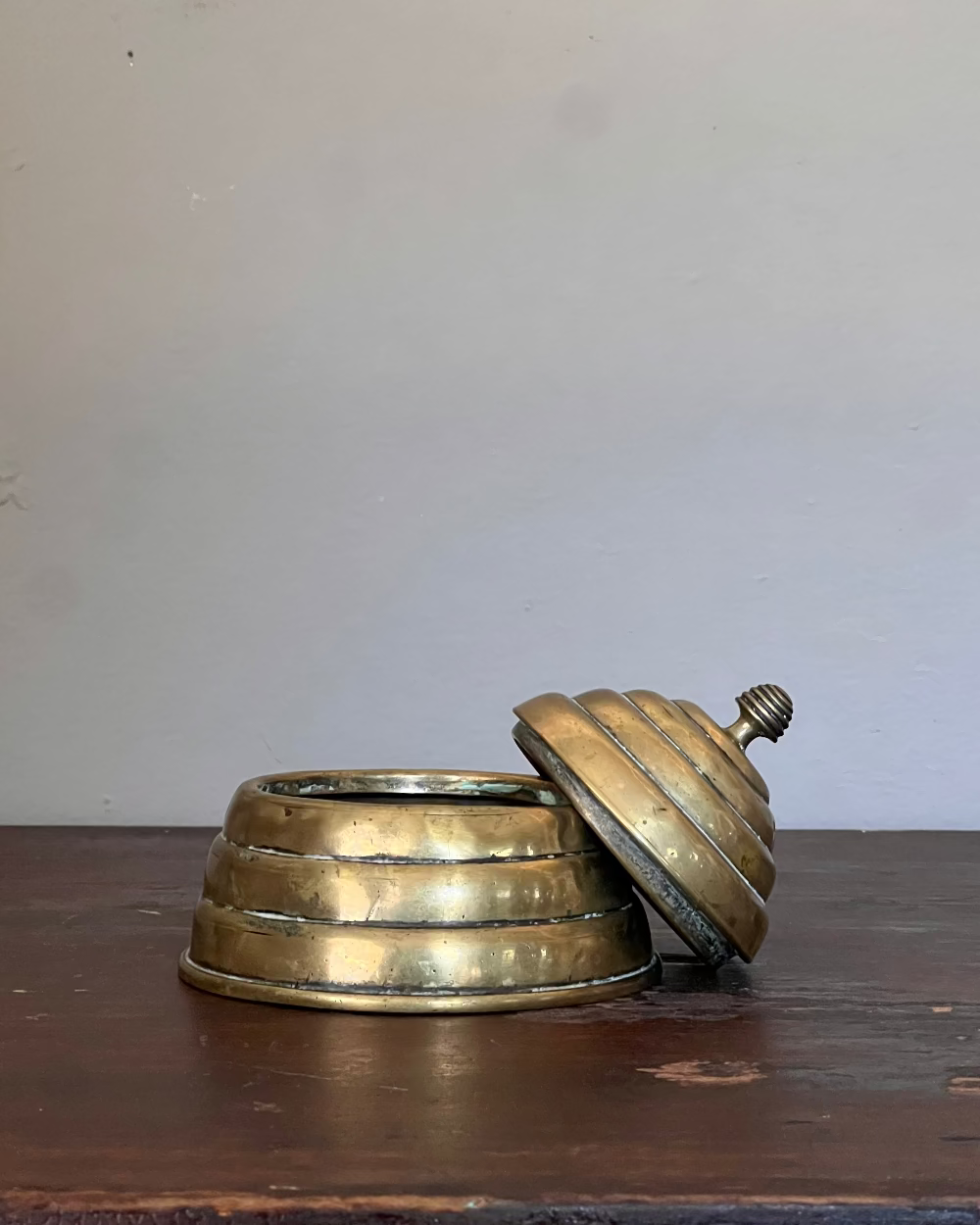 Vintage Brass Honey Pot