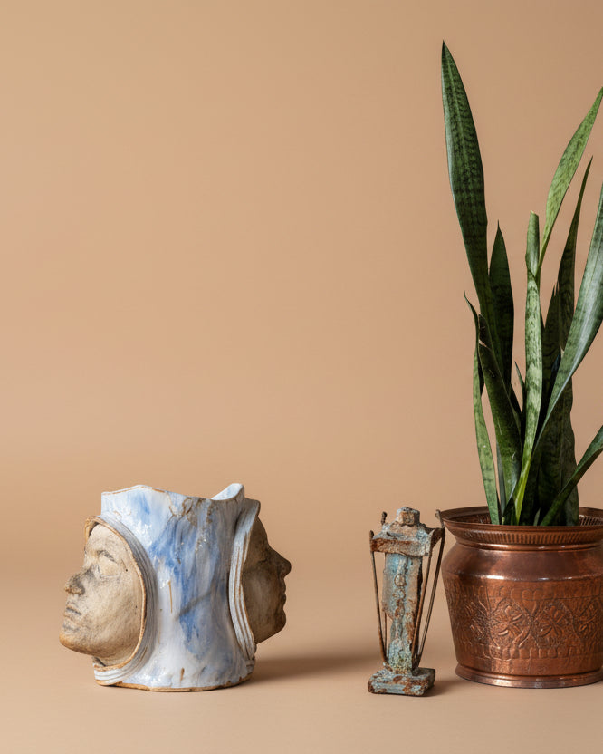Two Faced Ceramic Planter
