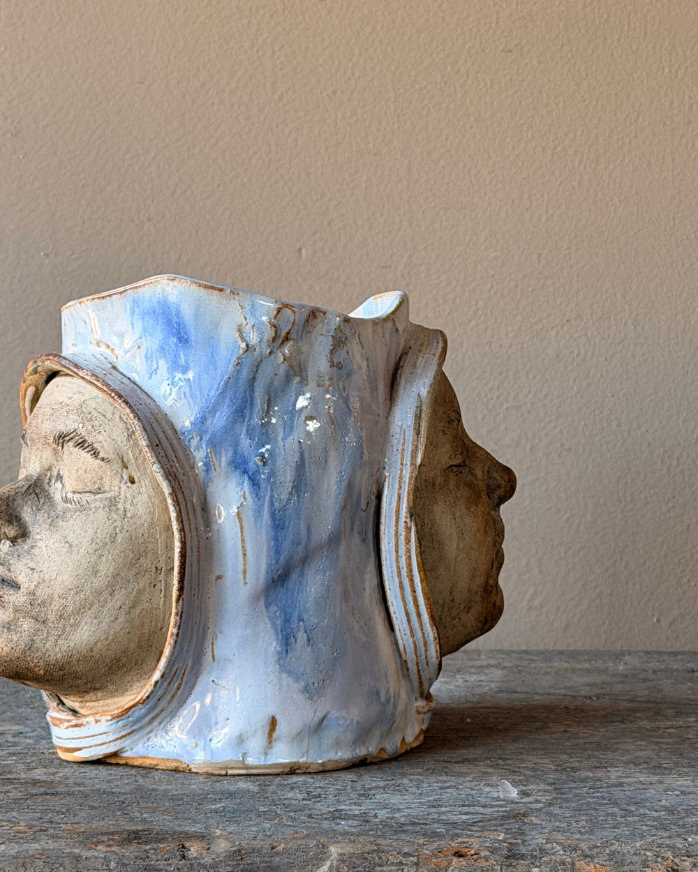 Two Faced Ceramic Planter