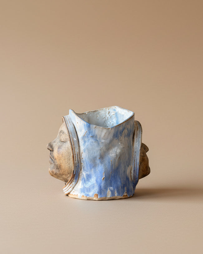 Two Faced Ceramic Planter