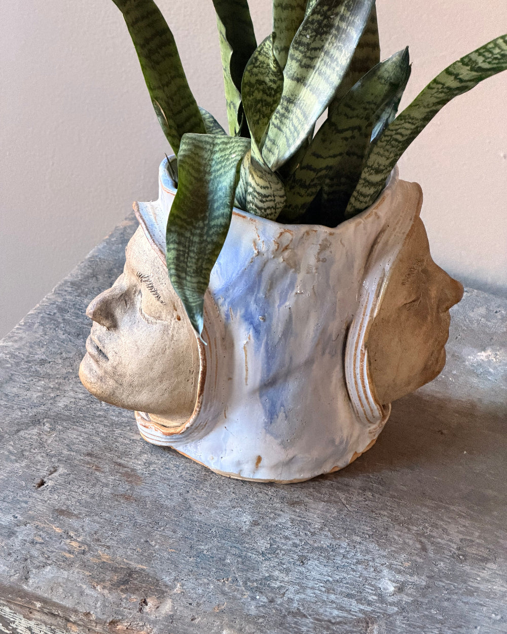 Two Faced Ceramic Planter