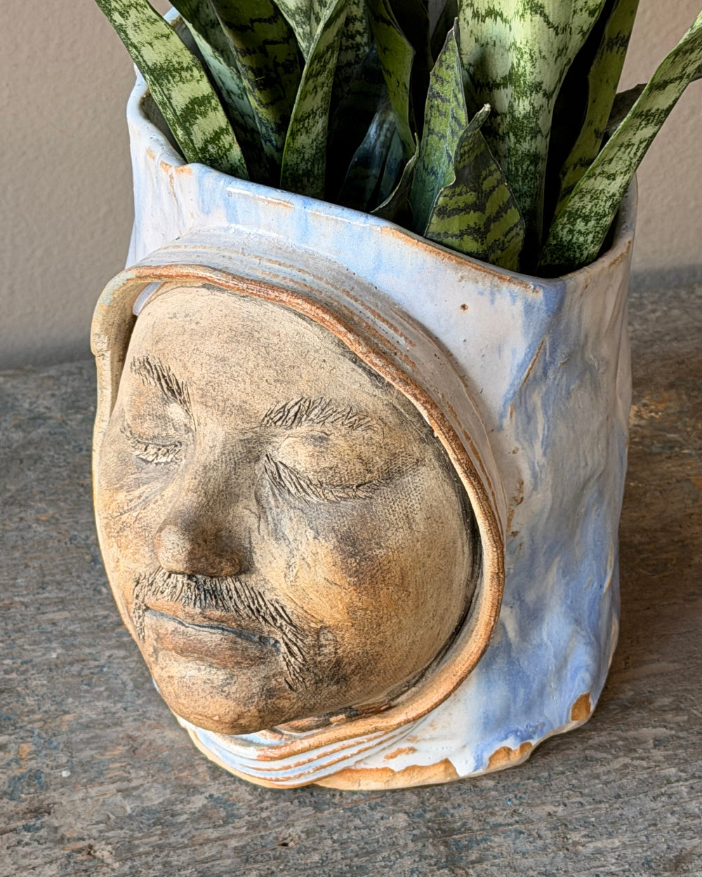 Two Faced Ceramic Planter