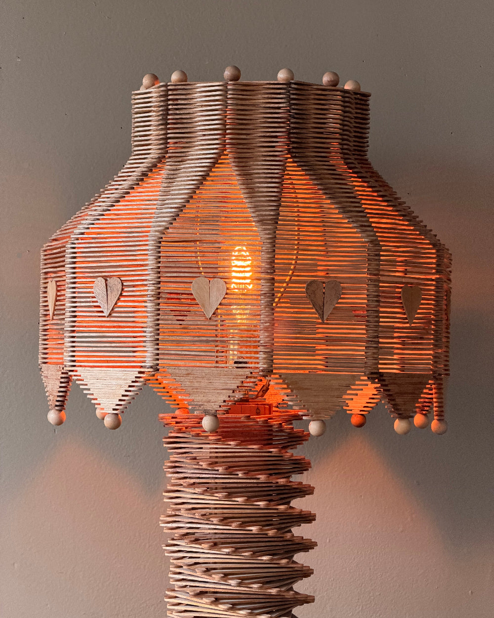 Monumental Popsicle Stick Lamp