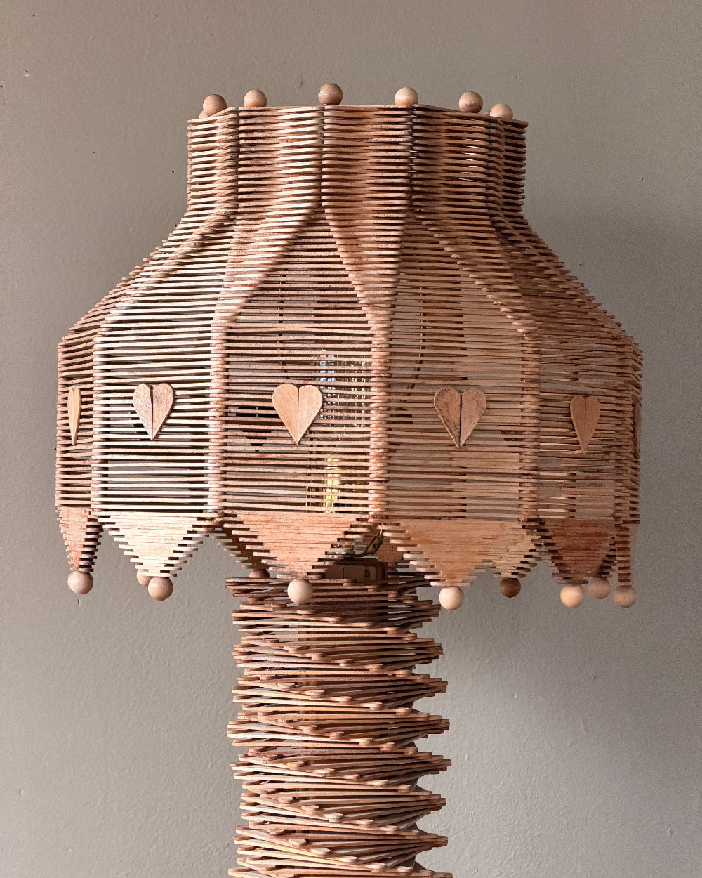 Monumental Popsicle Stick Lamp