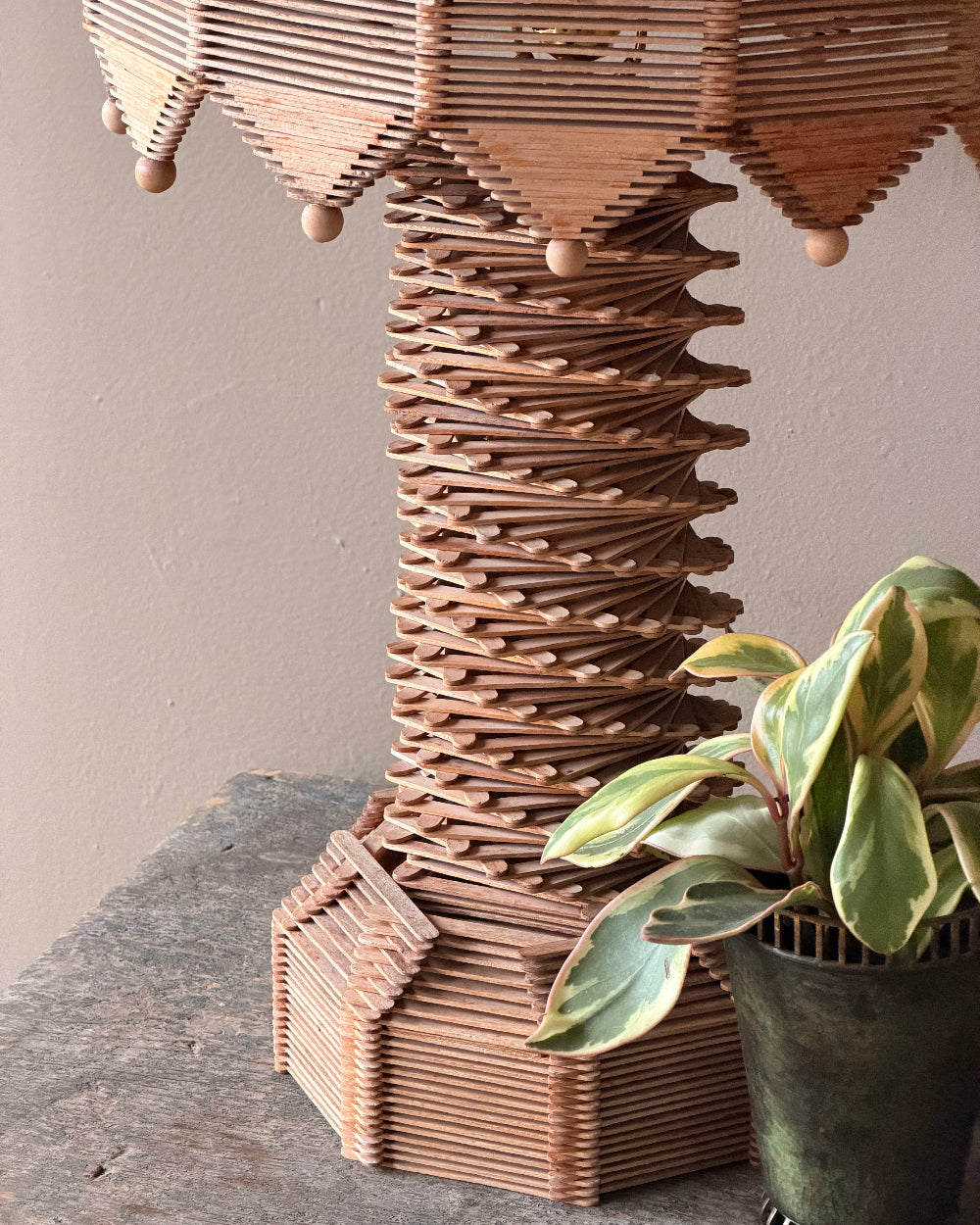 Monumental Popsicle Stick Lamp