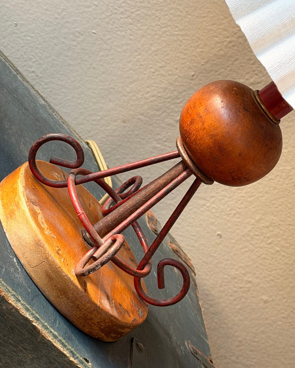 Small Table Lamp in Red