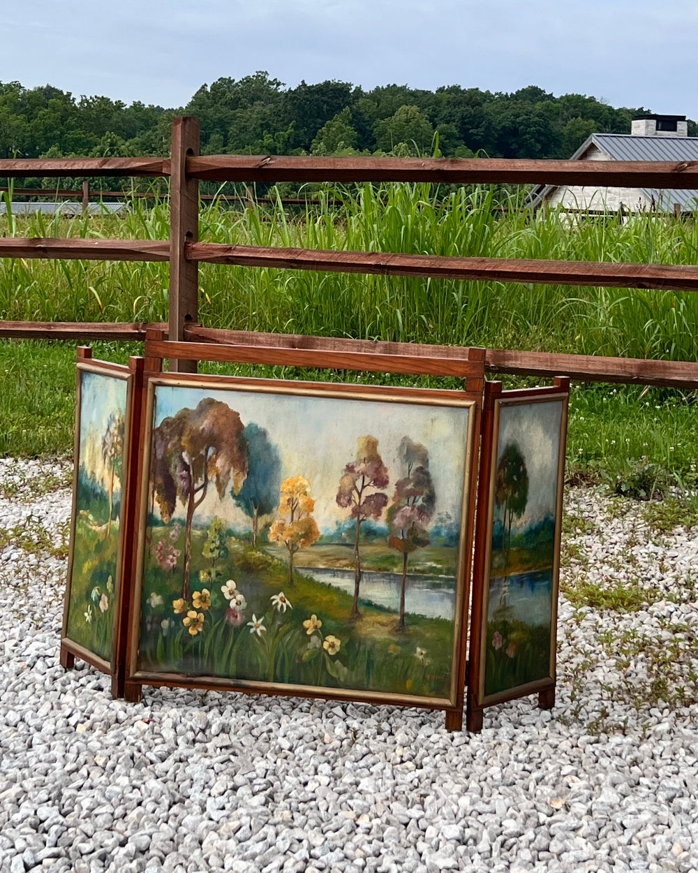 Landscape Triptych | Fireplace Screen