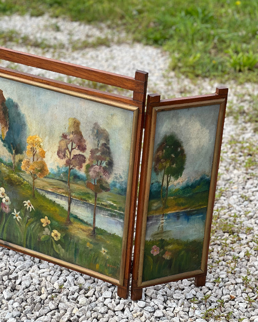 Landscape Triptych | Fireplace Screen