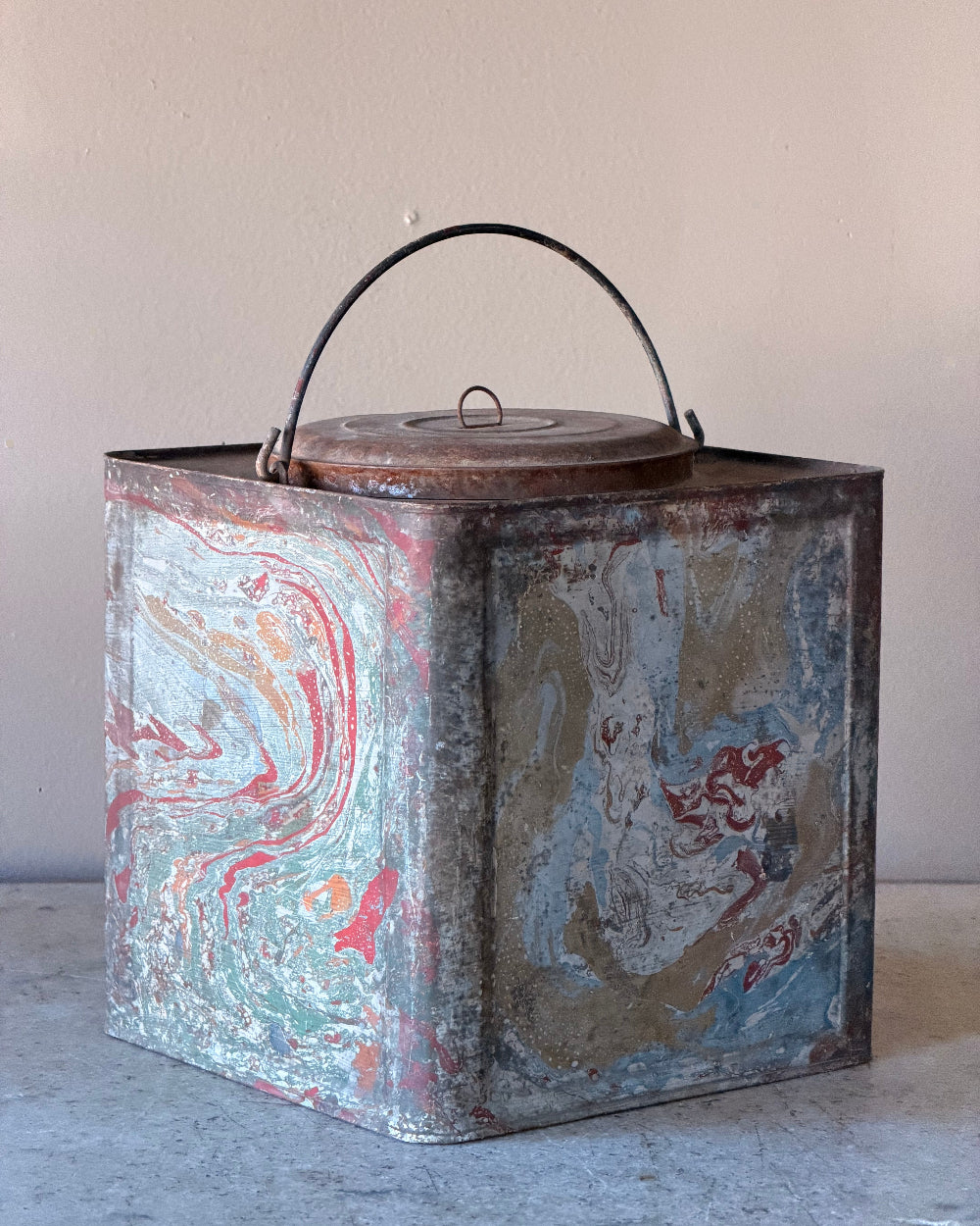 Marbled Metal Canister