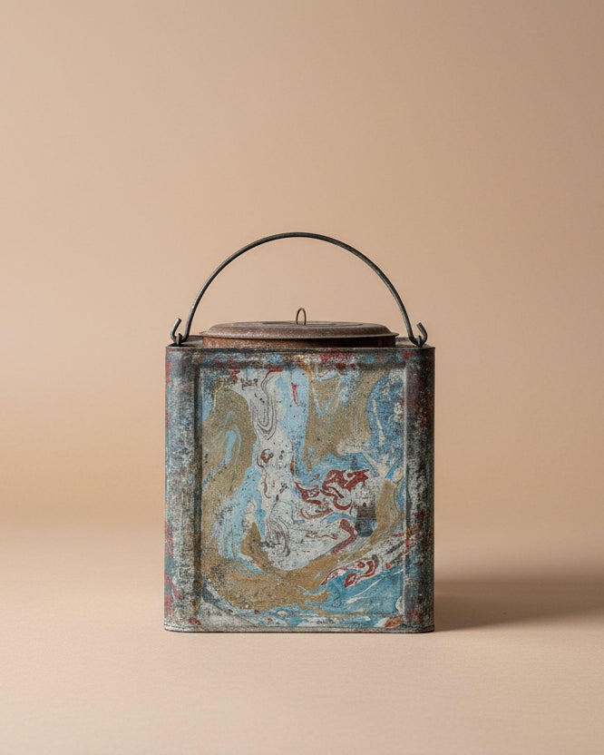 Marbled Metal Canister