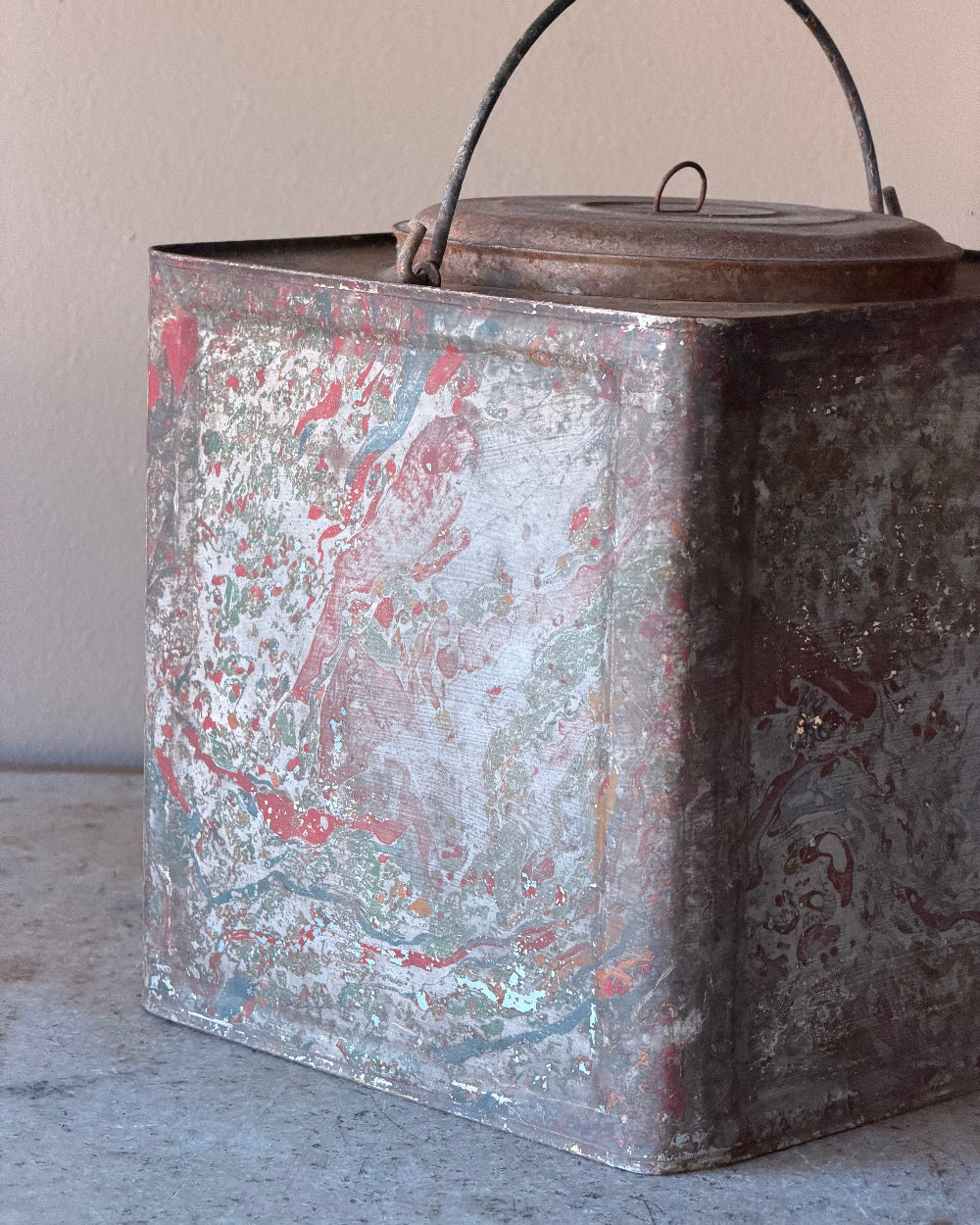 Marbled Metal Canister