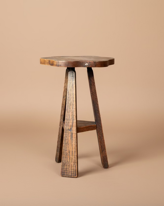 Scalloped Oak Pedestal