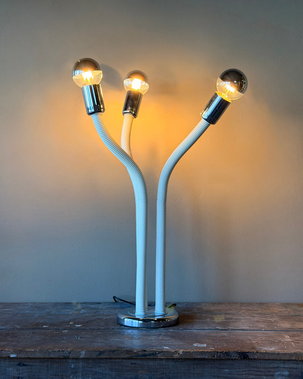 Adjustable Three Arm Table Lamp
