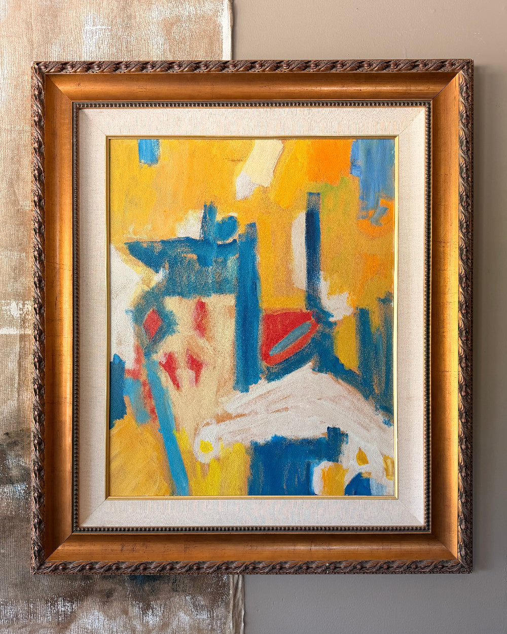 Large Abstract in Yellow & Blue