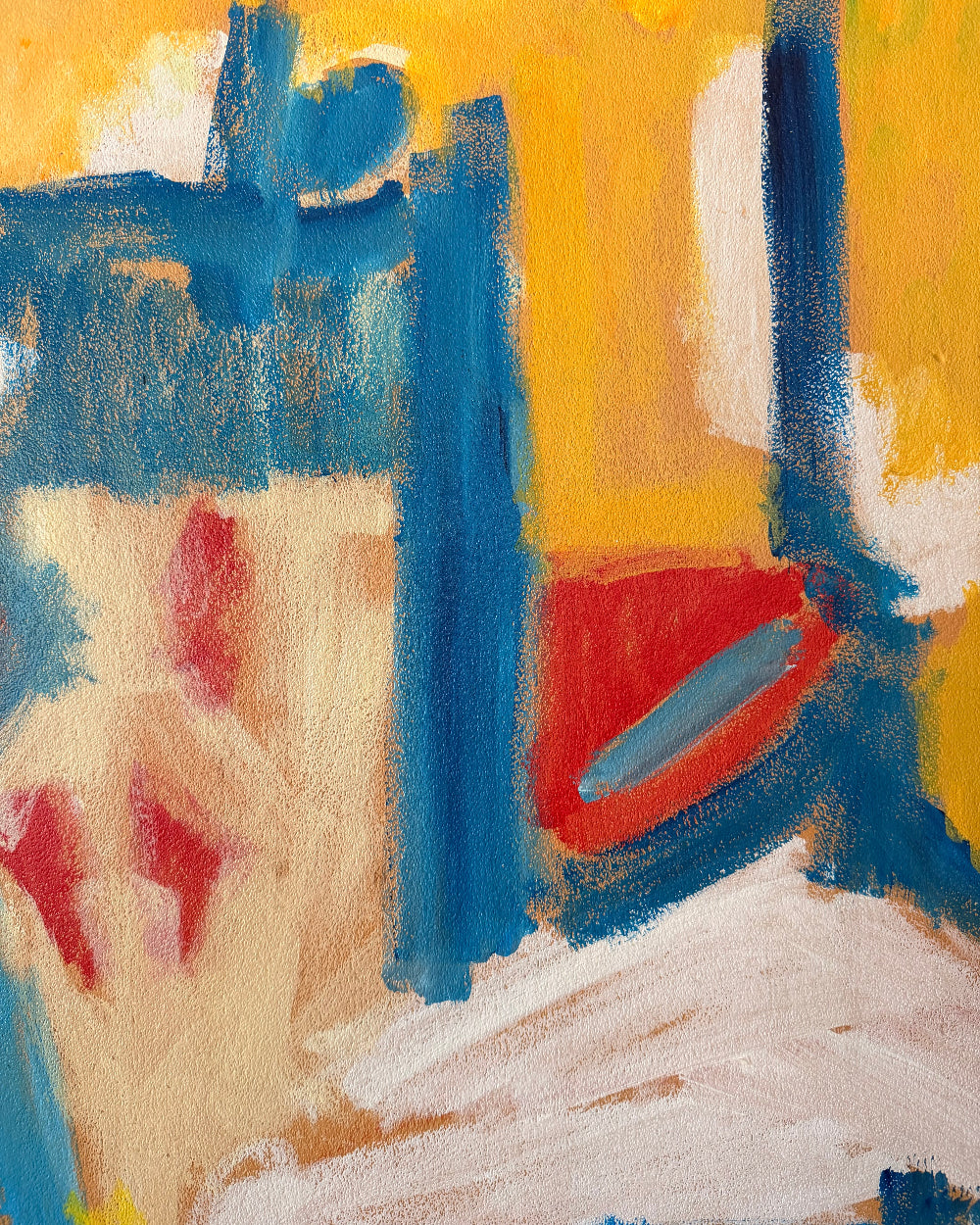Large Abstract in Yellow & Blue