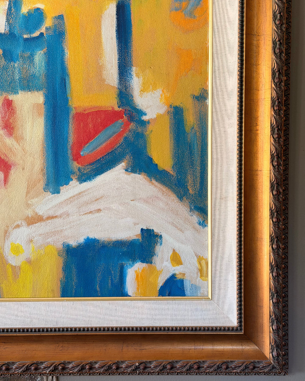 Large Abstract in Yellow & Blue