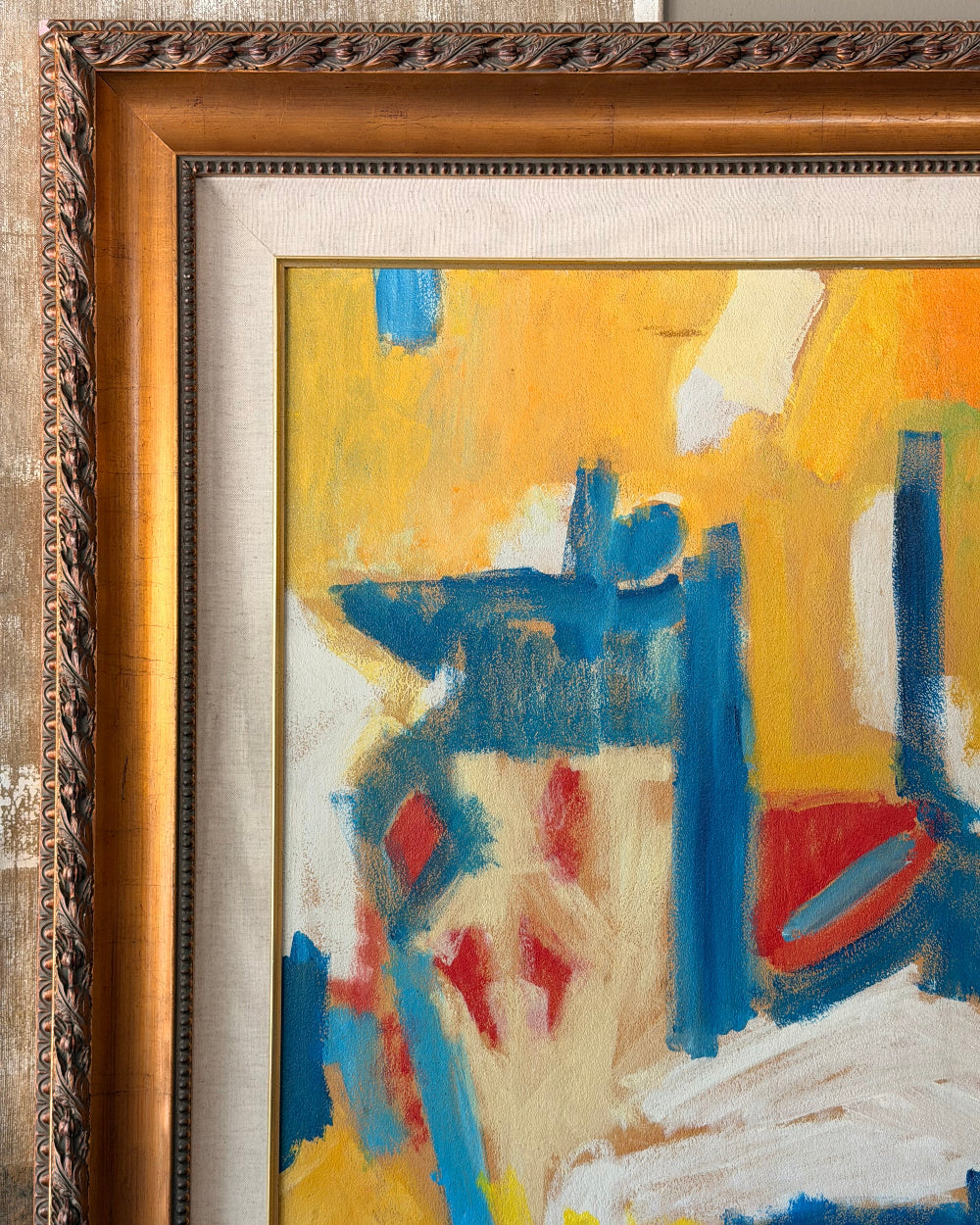 Large Abstract in Yellow & Blue