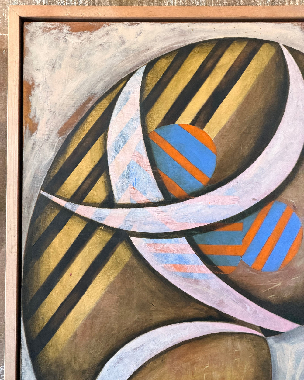 Contrast Stripes Abstract on Board