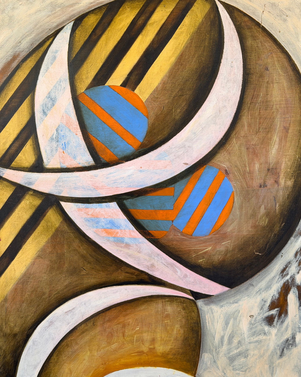 Contrast Stripes Abstract on Board