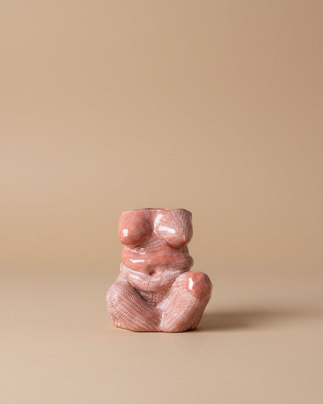 Sitting Nude Ceramic Vessel