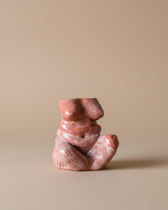 Sitting Nude Ceramic Vessel