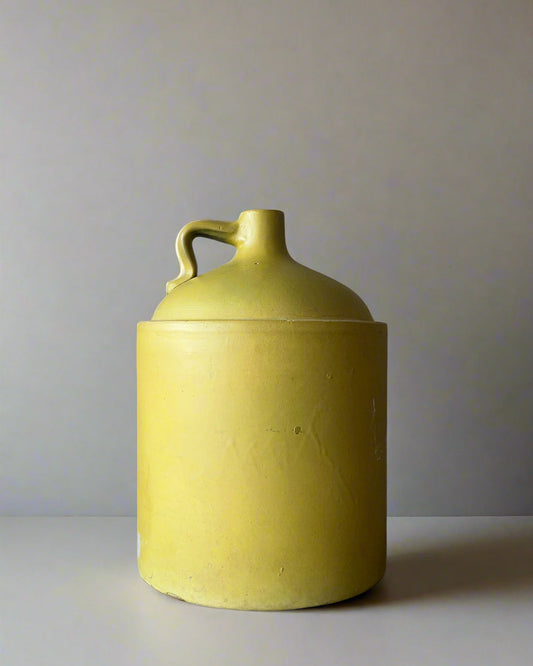 Stoneware Jug in Painted Citron