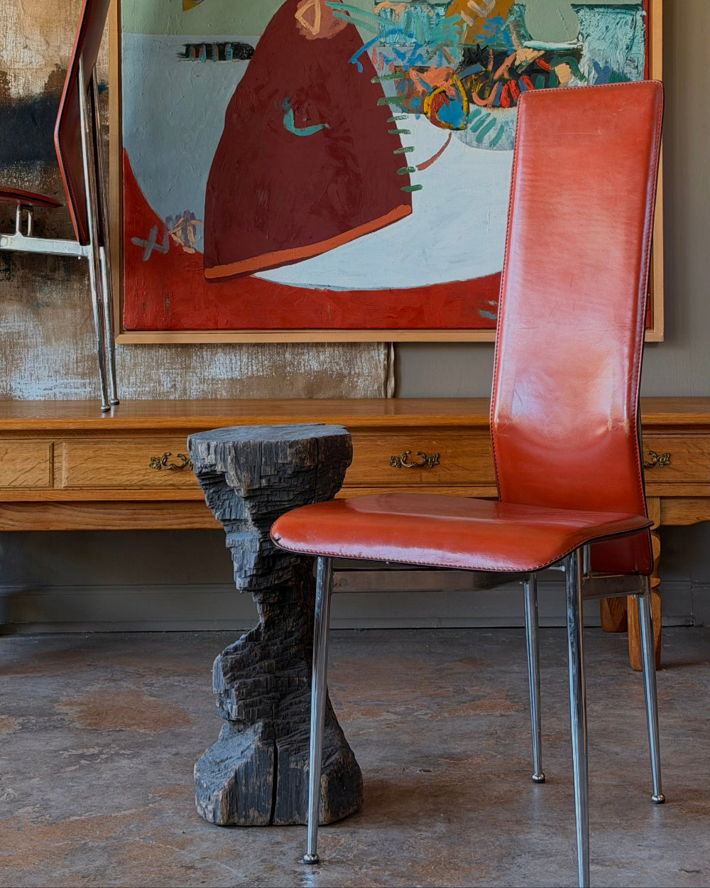 Leather Dining Chairs (4) | Giancarlo Vegni
