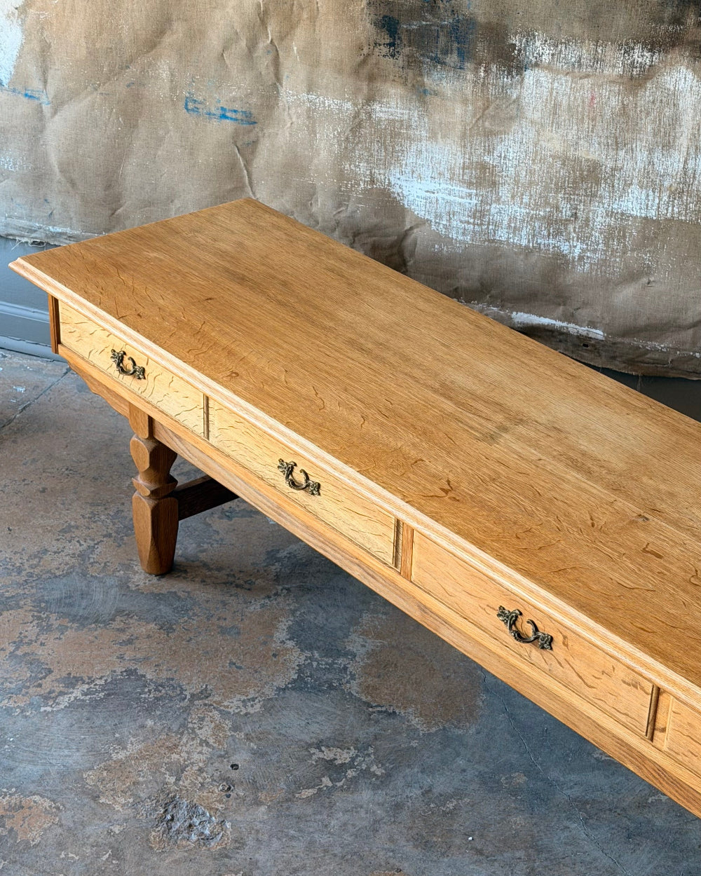 Danish Oak Bench / Coffee Table