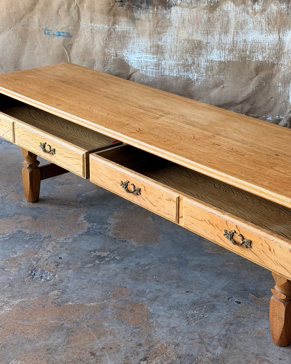 Danish Oak Bench / Coffee Table
