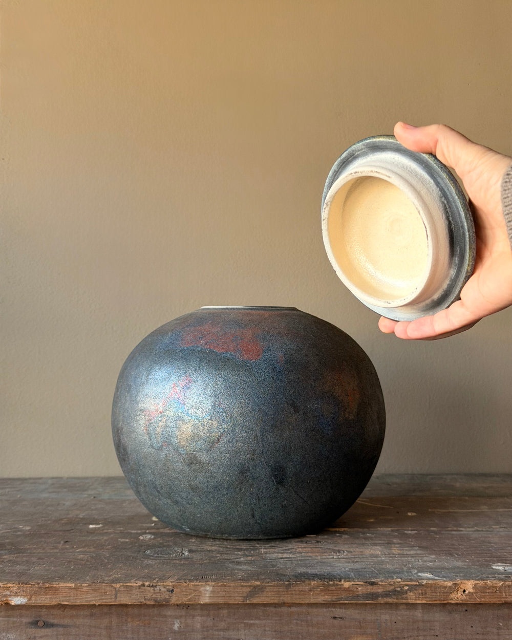 Bulbous Lidded Vessel