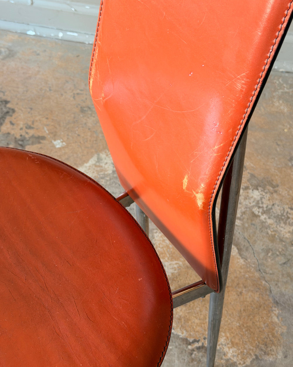 Leather Dining Chairs (4) | Giancarlo Vegni