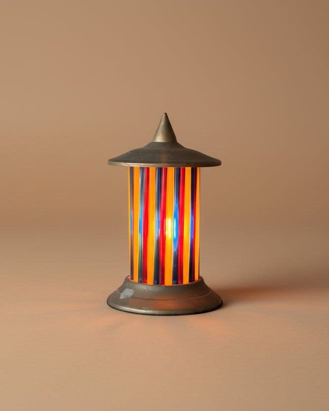 Folk Art Glass Rod Lamp