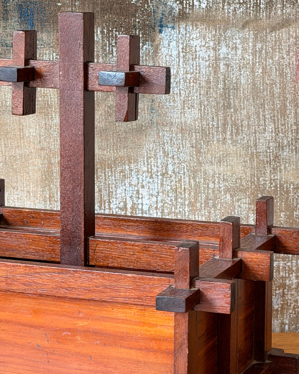 Folk Art Wood Caddy