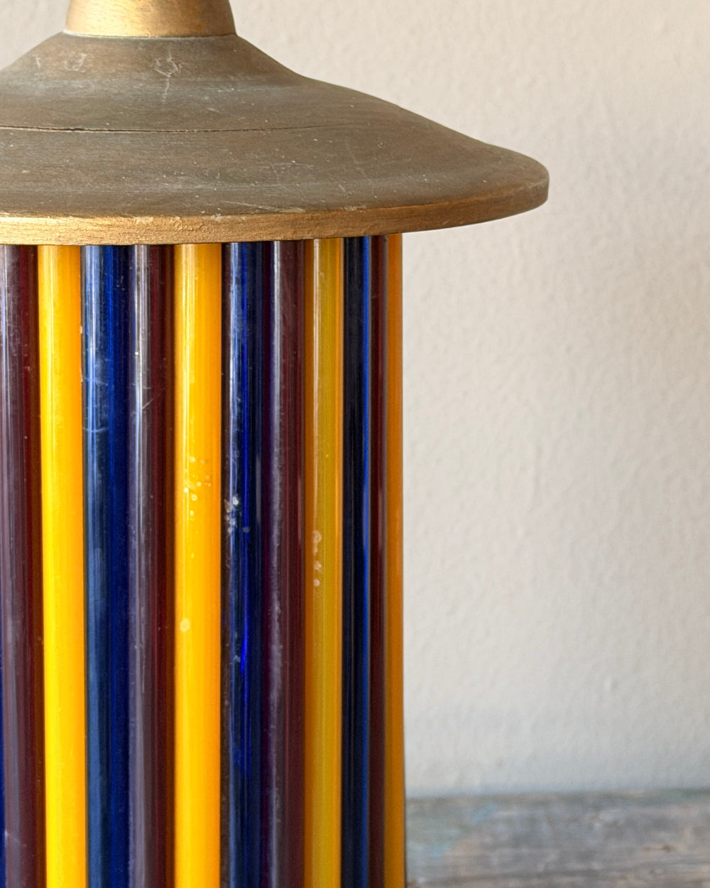 Folk Art Glass Rod Lamp