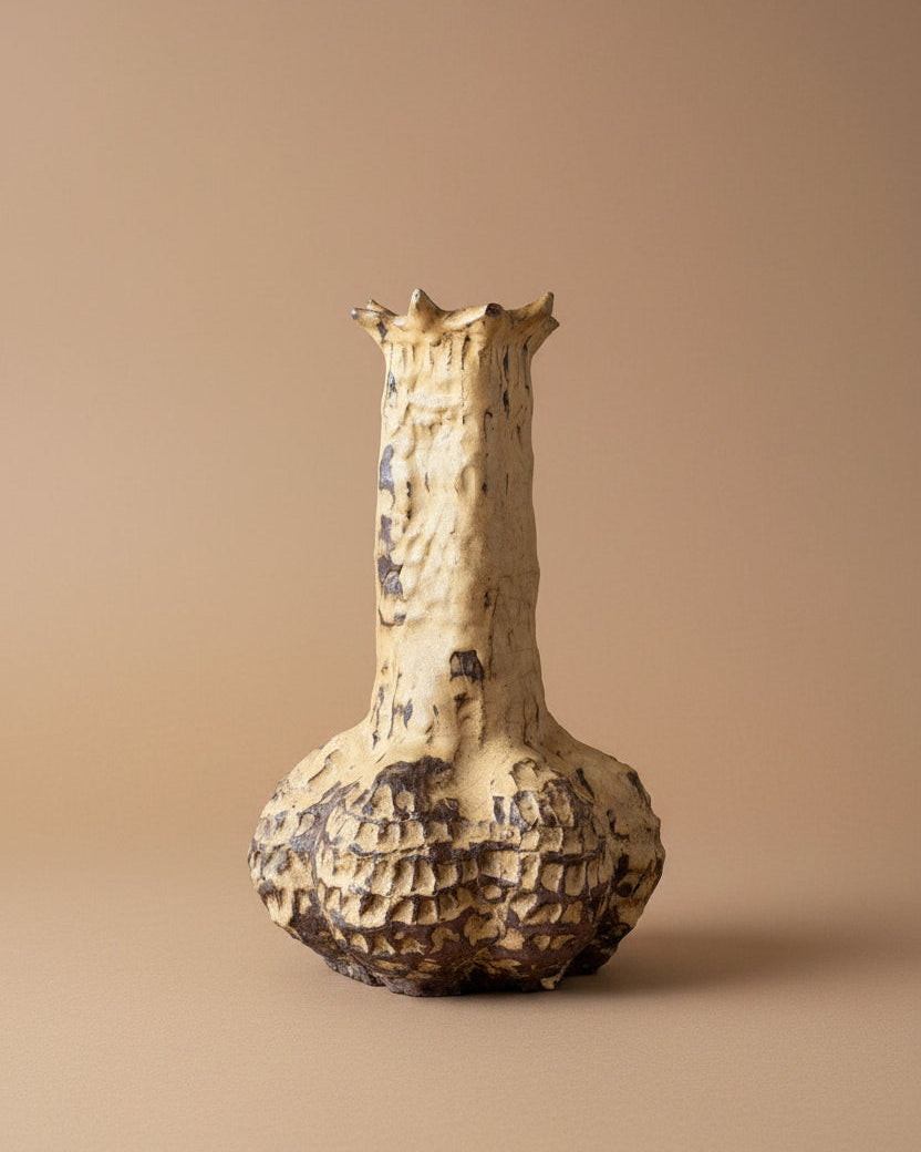 Bulbous Clay Vessel