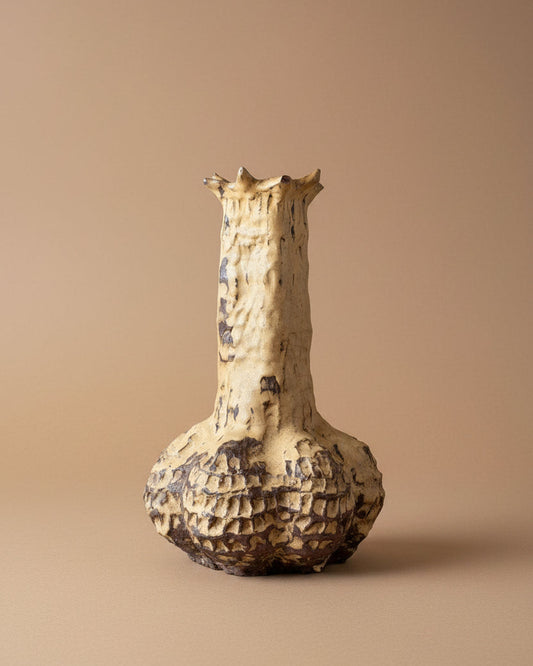 Bulbous Clay Vessel