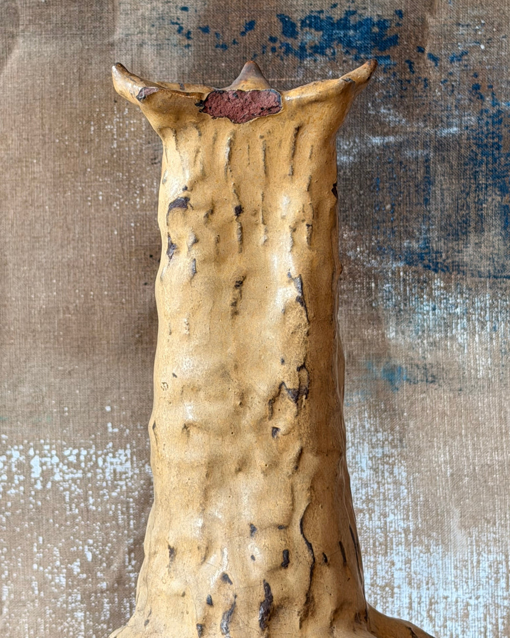 Bulbous Clay Vessel