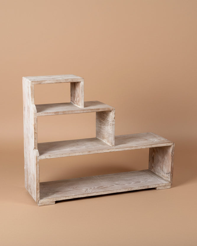 Cerused Oak Stair Step Shelf