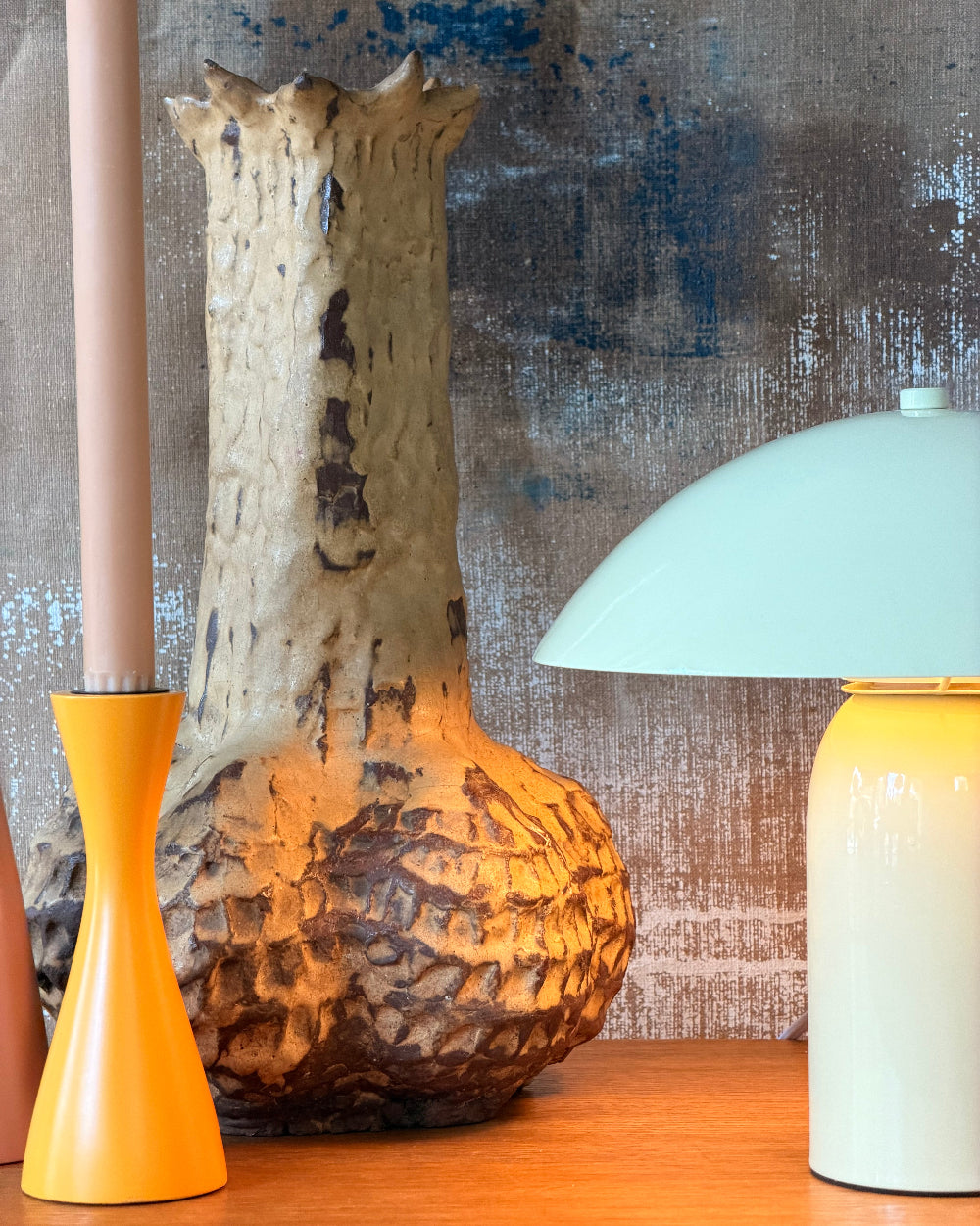 Bulbous Clay Vessel
